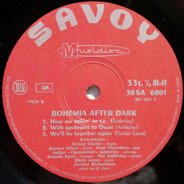 Julian "Cannon Ball" Adderley - Donald Byrd - Horace Silver - Jerome Richardson - Paul Chambers - Nat Adderley - Kenny Clarke ~ Bohemia After Dark (Vinyl) - Djungel & Jazz