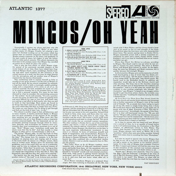 Mingus ~ Oh Yeah (Vinyl) - Djungel & Jazz
