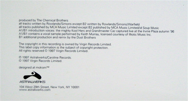 The Chemical Brothers ~ Elektrobank (Vinyl) - Djungel & Jazz