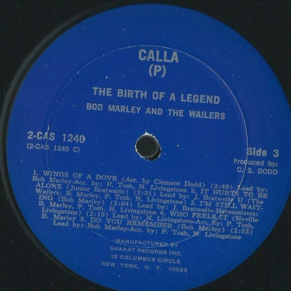 Bob Marley & The Wailers : The Birth Of A Legend (2xLP, Comp)