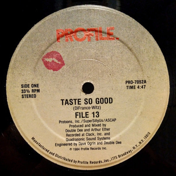 File 13 : Taste So Good (12", Single, 250)