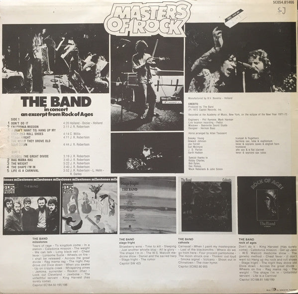 The Band ~ The Band In Concert - An Excerpt From Rock Of Ages (Vinyl) - Djungel & Jazz