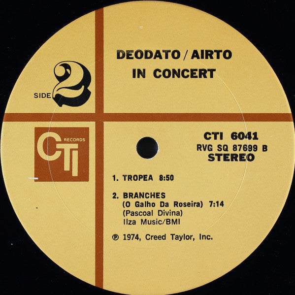 Deodato / Airto ~ In Concert (Vinyl) - Djungel & Jazz