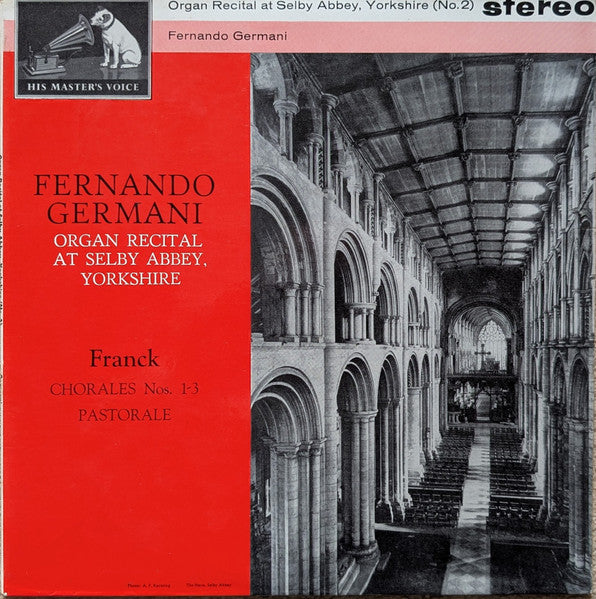 César Franck, Fernando Germani ~ Organ Recital At Selby Abbey, Yorkshire (No. 2) (Vinyl) - Djungel & Jazz