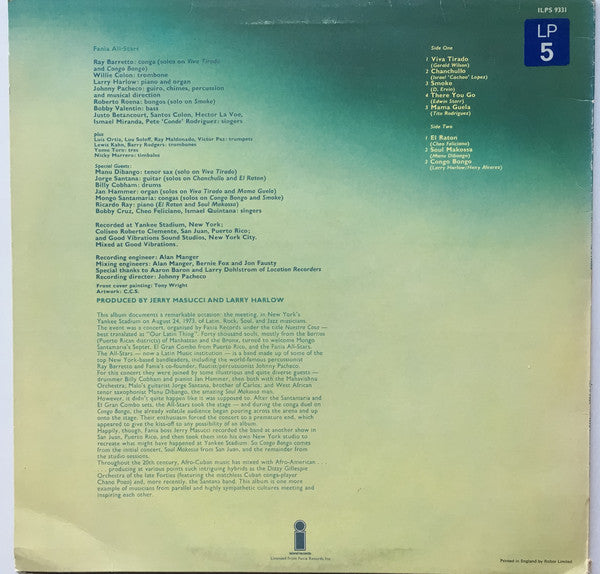 Fania All Stars : Fania All-Stars (LP, Album, Pin)