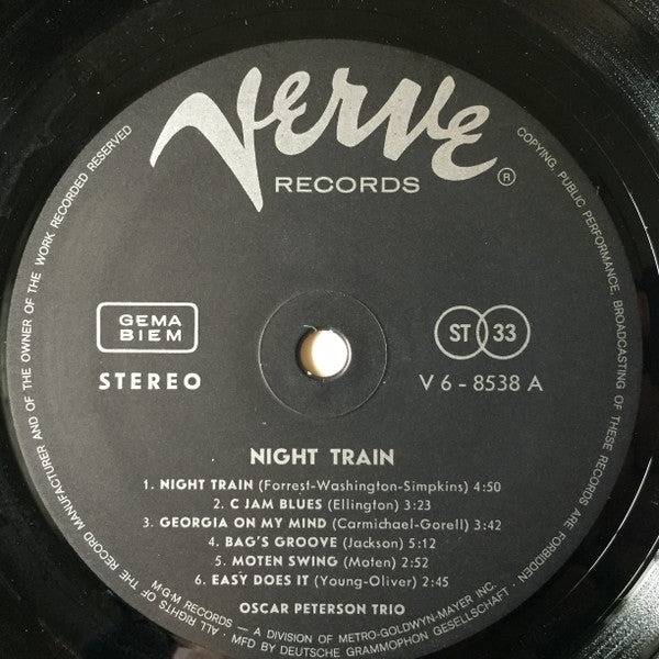 The Oscar Peterson Trio ~ Night Train (Vinyl) - Djungel & Jazz
