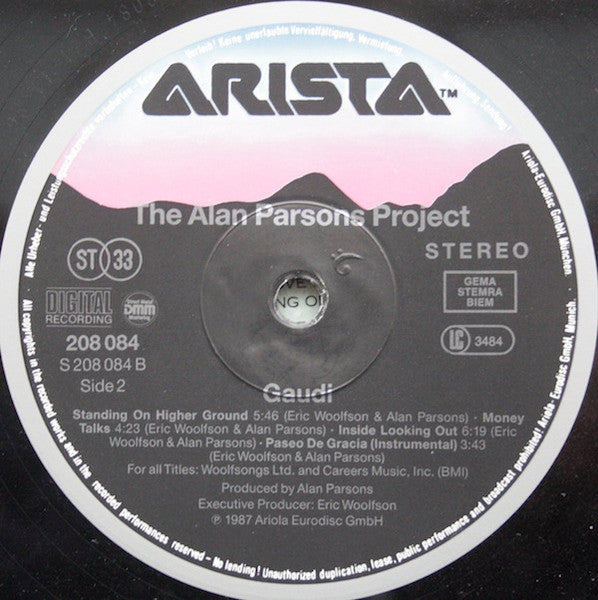 The Alan Parsons Project ~ Gaudi (Vinyl) - Djungel & Jazz