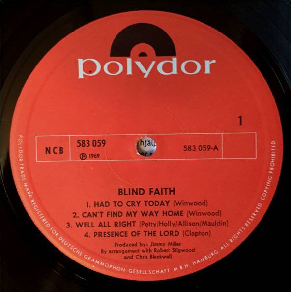 Blind Faith  ~ Blind Faith (Vinyl) - Djungel & Jazz