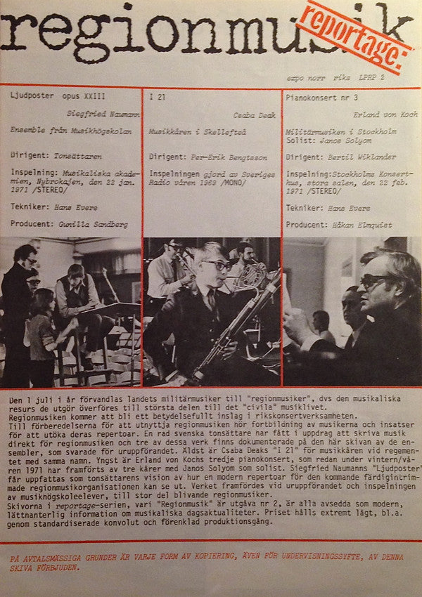 Various ~ Regionmusik (Vinyl) - Djungel & Jazz