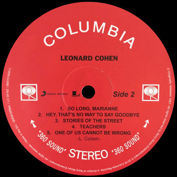 Leonard Cohen ~ Songs Of Leonard Cohen (Vinyl) - Djungel & Jazz