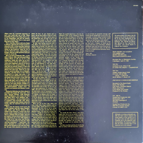 The Brew Moore Quartet ~ If I Had You (Vinyl) - Djungel & Jazz