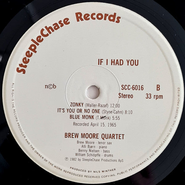 The Brew Moore Quartet ~ If I Had You (Vinyl) - Djungel & Jazz