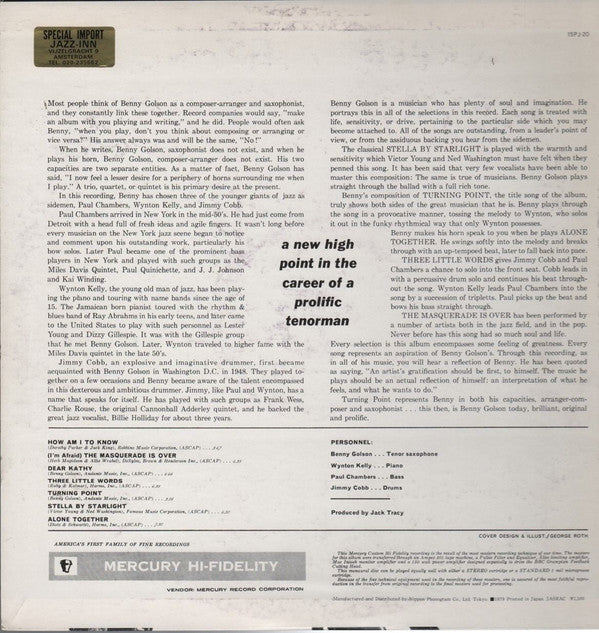 Benny Golson ~ Turning Point (Vinyl) - Djungel & Jazz