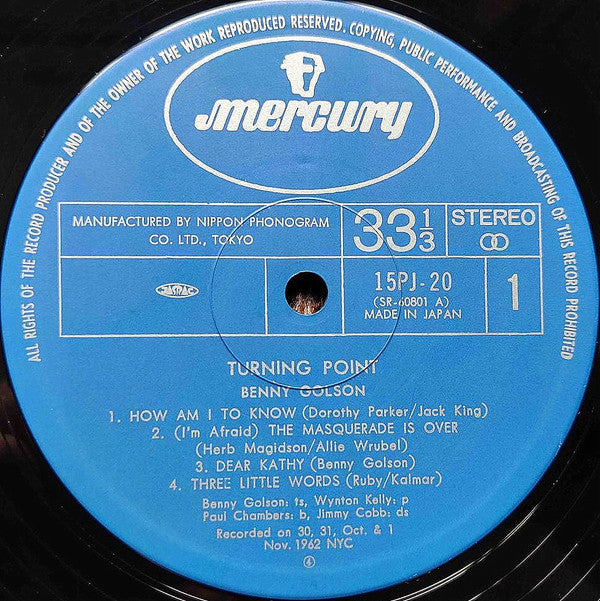 Benny Golson ~ Turning Point (Vinyl) - Djungel & Jazz