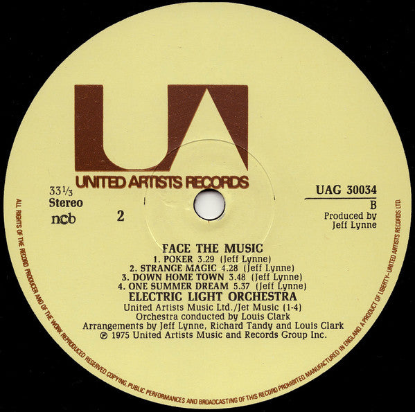 Electric Light Orchestra ~ Face The Music (Vinyl) - Djungel & Jazz
