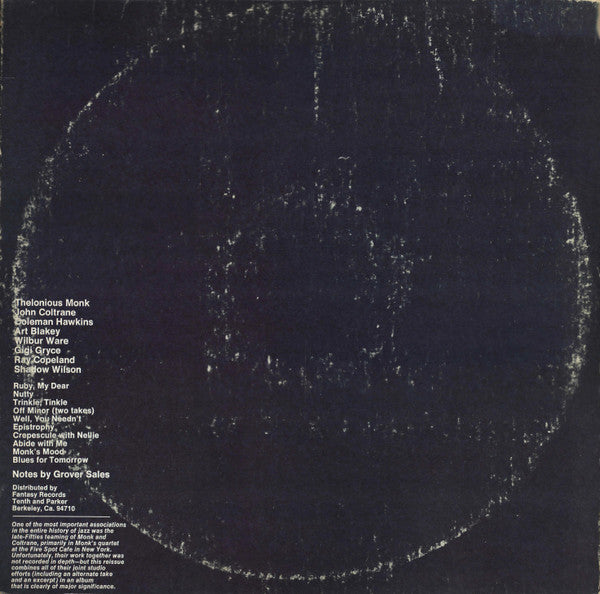 Thelonious Monk & John Coltrane ~ Monk / Trane (Vinyl) - Djungel & Jazz