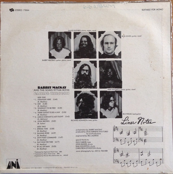 Rabbit MacKay And The Somis Rythm Boyze ~ Passing Through (Vinyl) - Djungel & Jazz