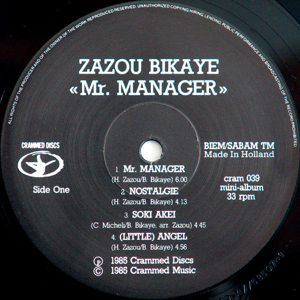 Zazou Bikaye : Mr. Manager (LP, MiniAlbum)