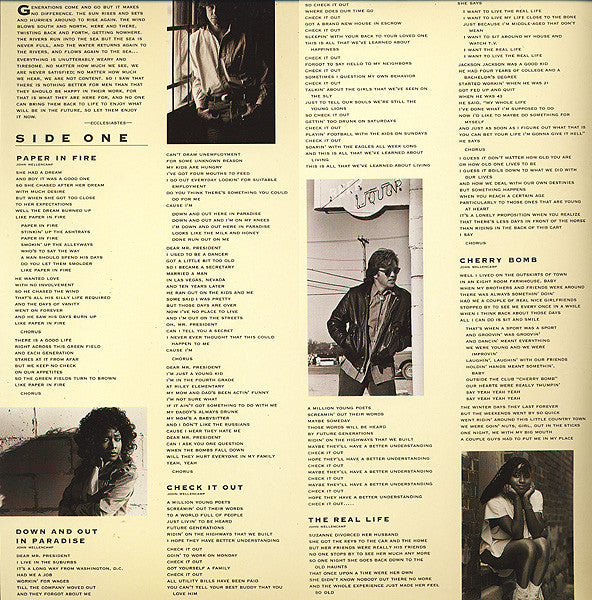 John Cougar Mellencamp : The Lonesome Jubilee (LP, Album, Gat)