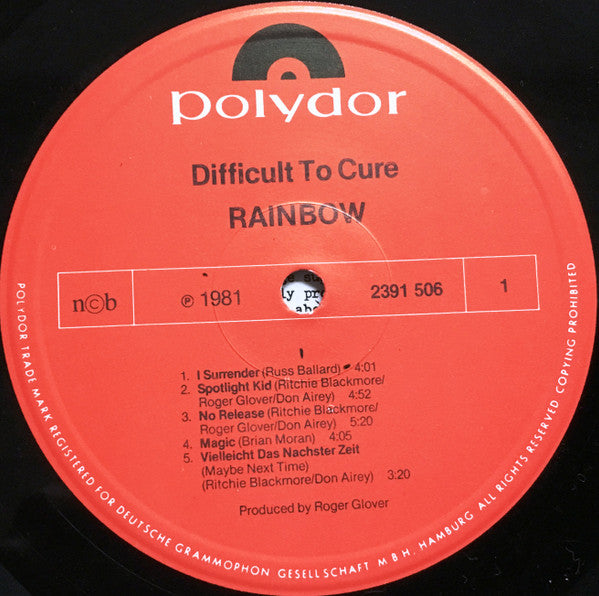 Rainbow ~ Difficult To Cure (Vinyl) - Djungel & Jazz