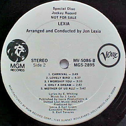 Lexia ~ Lexia (Vinyl) - Djungel & Jazz