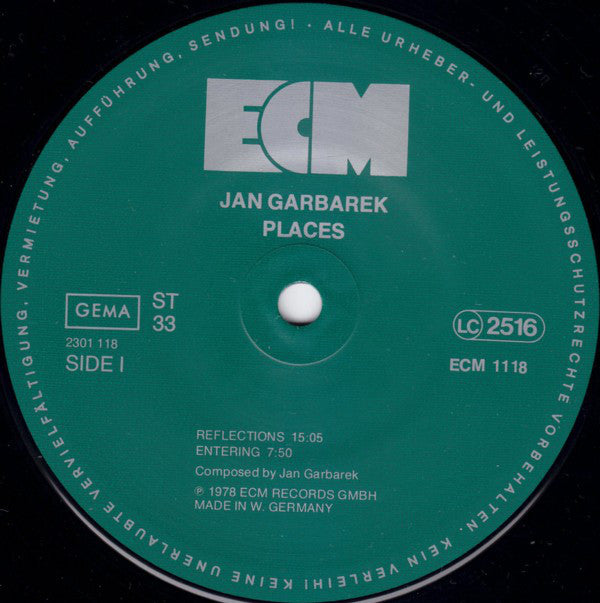 Jan Garbarek ~ Places (Vinyl) - Djungel & Jazz