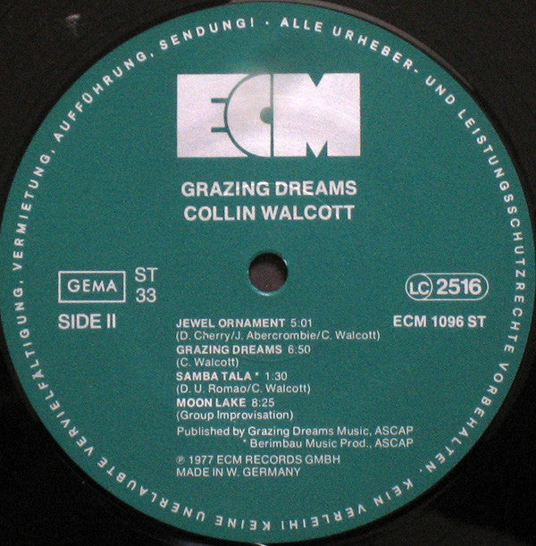 Collin Walcott ~ Grazing Dreams (Vinyl) - Djungel & Jazz