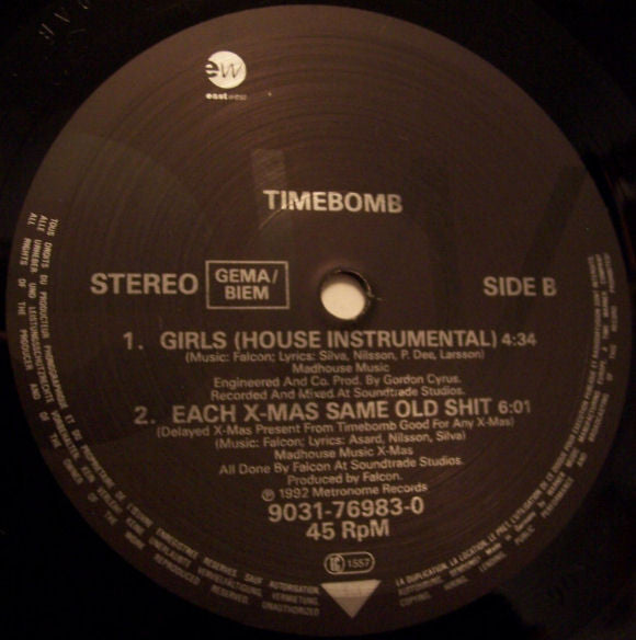 Timebomb ~ Girls (Vinyl) - Djungel & Jazz