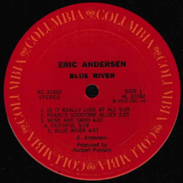 Eric Andersen ~ Blue River (Vinyl) - Djungel & Jazz