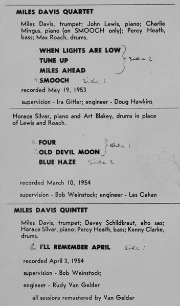 Miles Davis ~ Blue Haze (Vinyl) - Djungel & Jazz