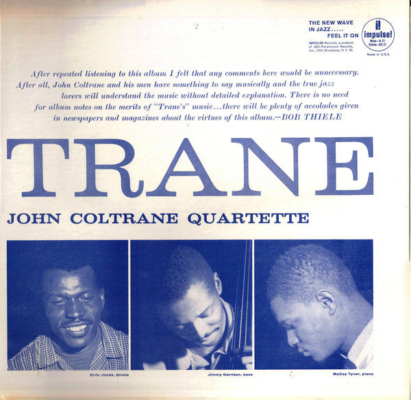The John Coltrane Quartet : Coltrane (LP, Album, RP, ABC)