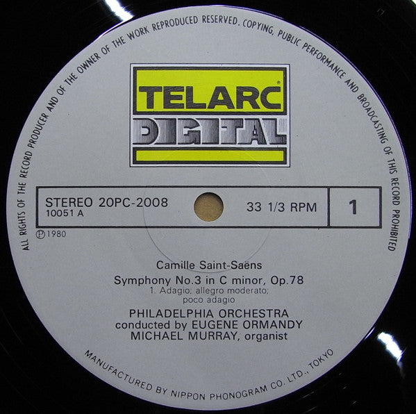 Saint-Saëns - Eugene Ormandy - Philadelphia Orchestra, Michael Murray ~ Symphony Nº3 «Organ» (Vinyl) - Djungel & Jazz