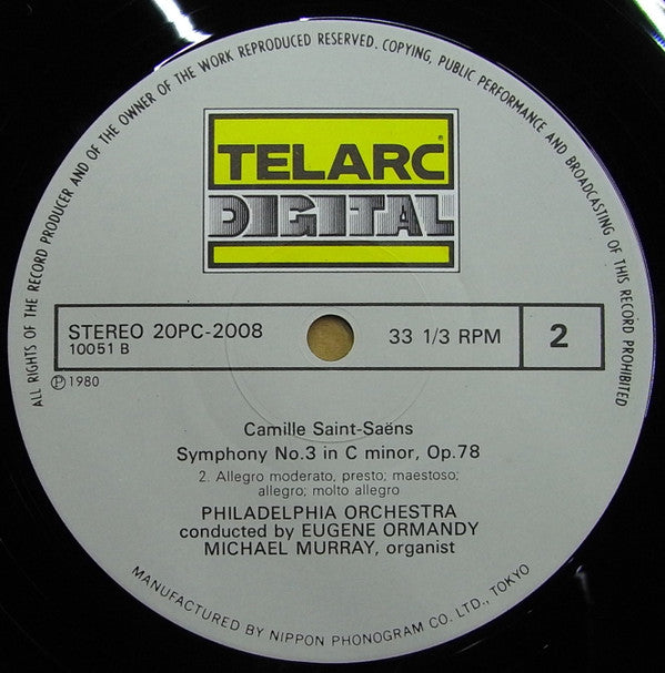 Saint-Saëns - Eugene Ormandy - Philadelphia Orchestra, Michael Murray ~ Symphony Nº3 «Organ» (Vinyl) - Djungel & Jazz