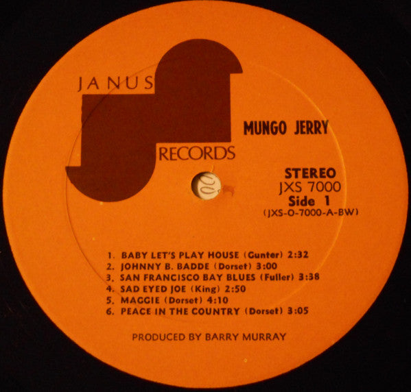 Mungo Jerry ~ Mungo Jerry (Vinyl) - Djungel & Jazz