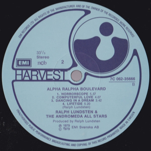 Ralph Lundsten And The Andromeda All Stars ~ Alpha Ralpha Boulevard (Vinyl) - Djungel & Jazz