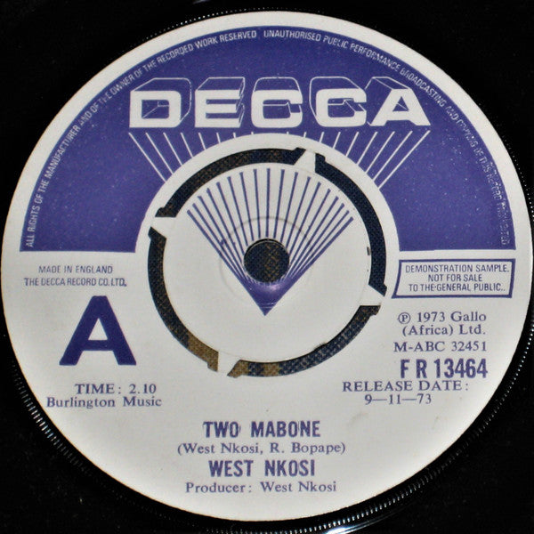 West Nkosi ~ Two Mabone (Vinyl) - Djungel & Jazz