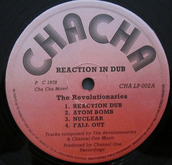 The Revolutionaries : Reaction In Dub (LP, Album)