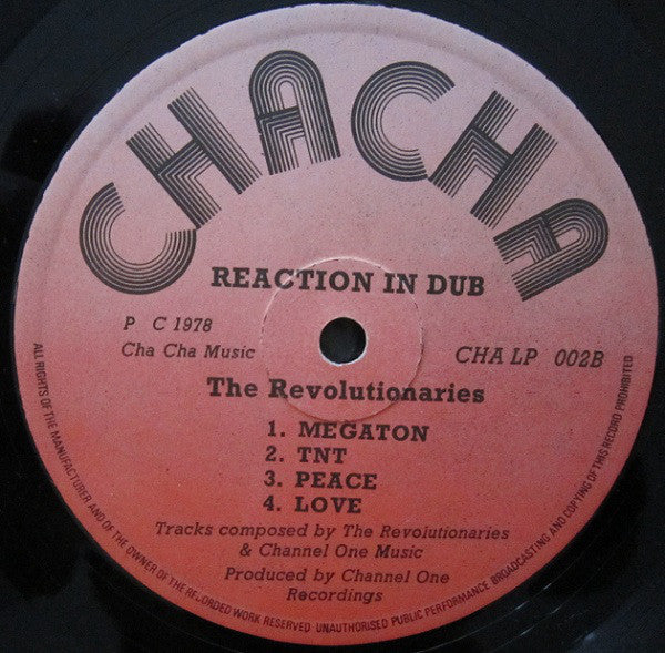 The Revolutionaries : Reaction In Dub (LP, Album)