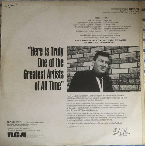 Don Gibson ~ More Country Soul (Vinyl) - Djungel & Jazz