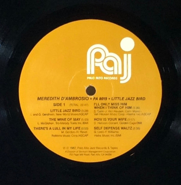 Meredith D'Ambrosio ~ Little Jazz Bird (Vinyl) - Djungel & Jazz