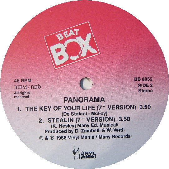 Panorama ~ The Key Of Your Life / Stealin (Vinyl) - Djungel & Jazz