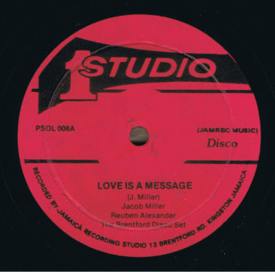 Jacob Miller, Ruben Alexander, Brentford Disco Set, Jackie Mittoo : Love Is A Message / In Cold Blood (12")