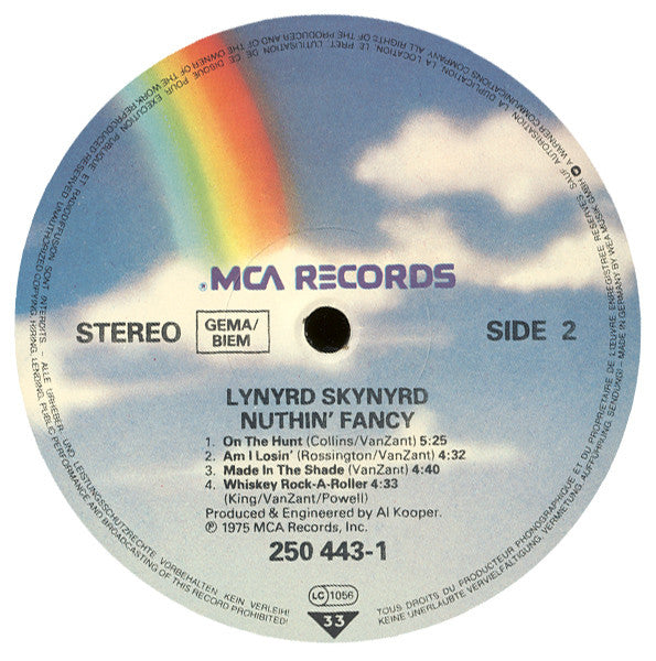 Lynyrd Skynyrd : Nuthin' Fancy (LP, Album, RE)