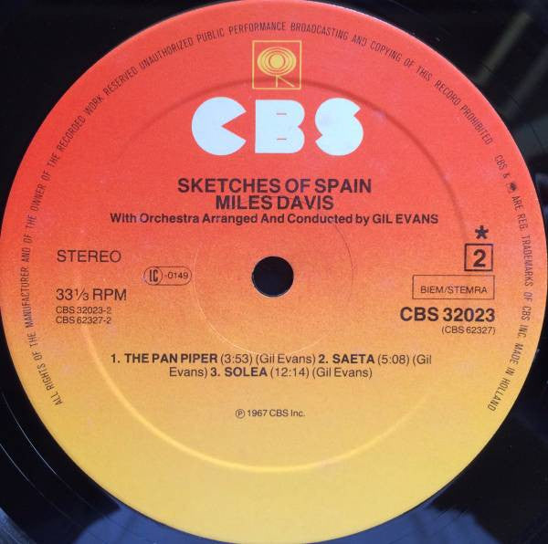 Miles Davis ~ Sketches Of Spain (Vinyl) - Djungel & Jazz
