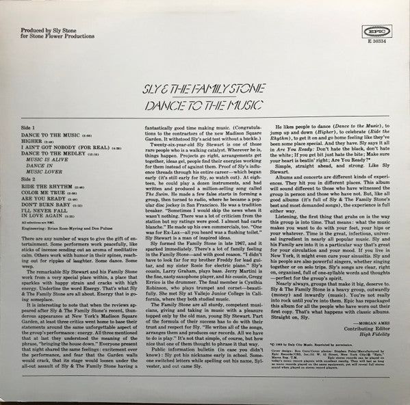 Sly & The Family Stone ~ Dance To The Music (Vinyl) - Djungel & Jazz