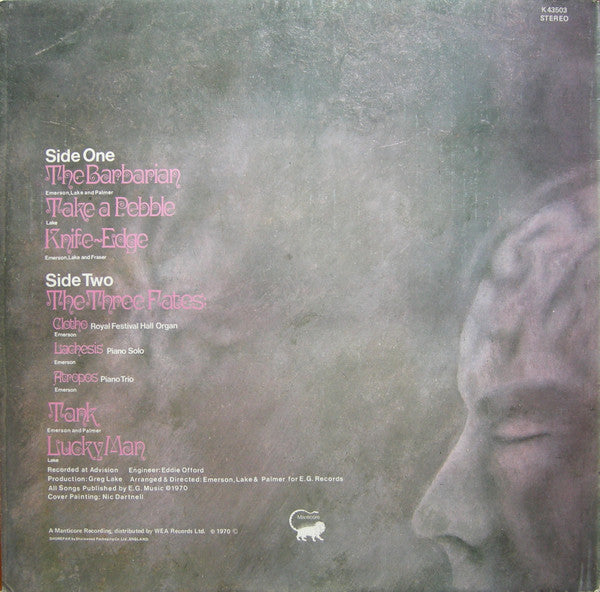 Emerson, Lake & Palmer : Emerson Lake & Palmer (LP, Album, RE)