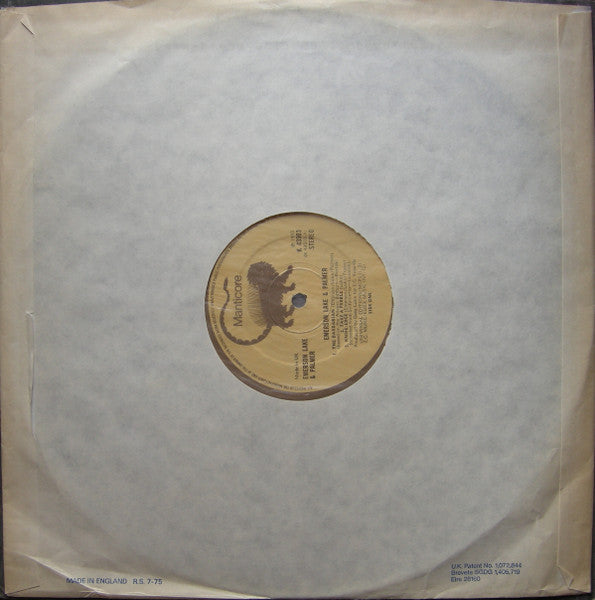 Emerson, Lake & Palmer : Emerson Lake & Palmer (LP, Album, RE)