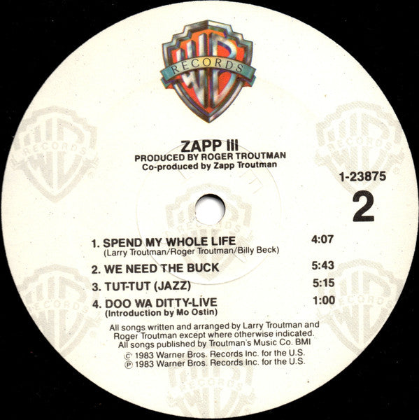 Zapp : Zapp III (LP, Album, Spe)