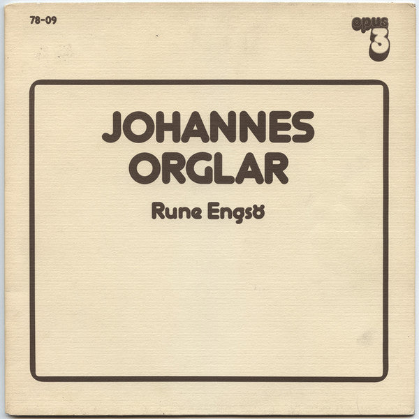 Rune Engsö ~ Johannes Orglar (Vinyl) - Djungel & Jazz