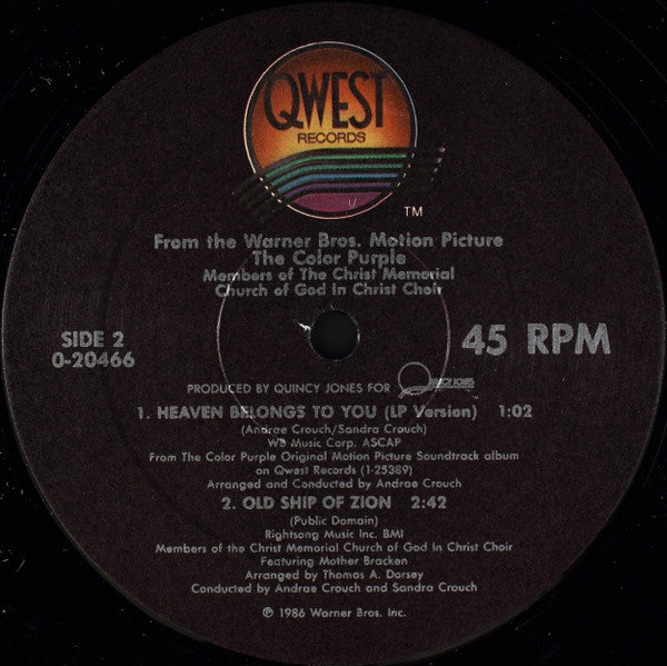 Tata Vega, Jacquelyn Farris* And Members Of The Christ Memorial Church Of God In Christ Choir* : Maybe God Is Tryin' To Tell You Somethin' (12")
